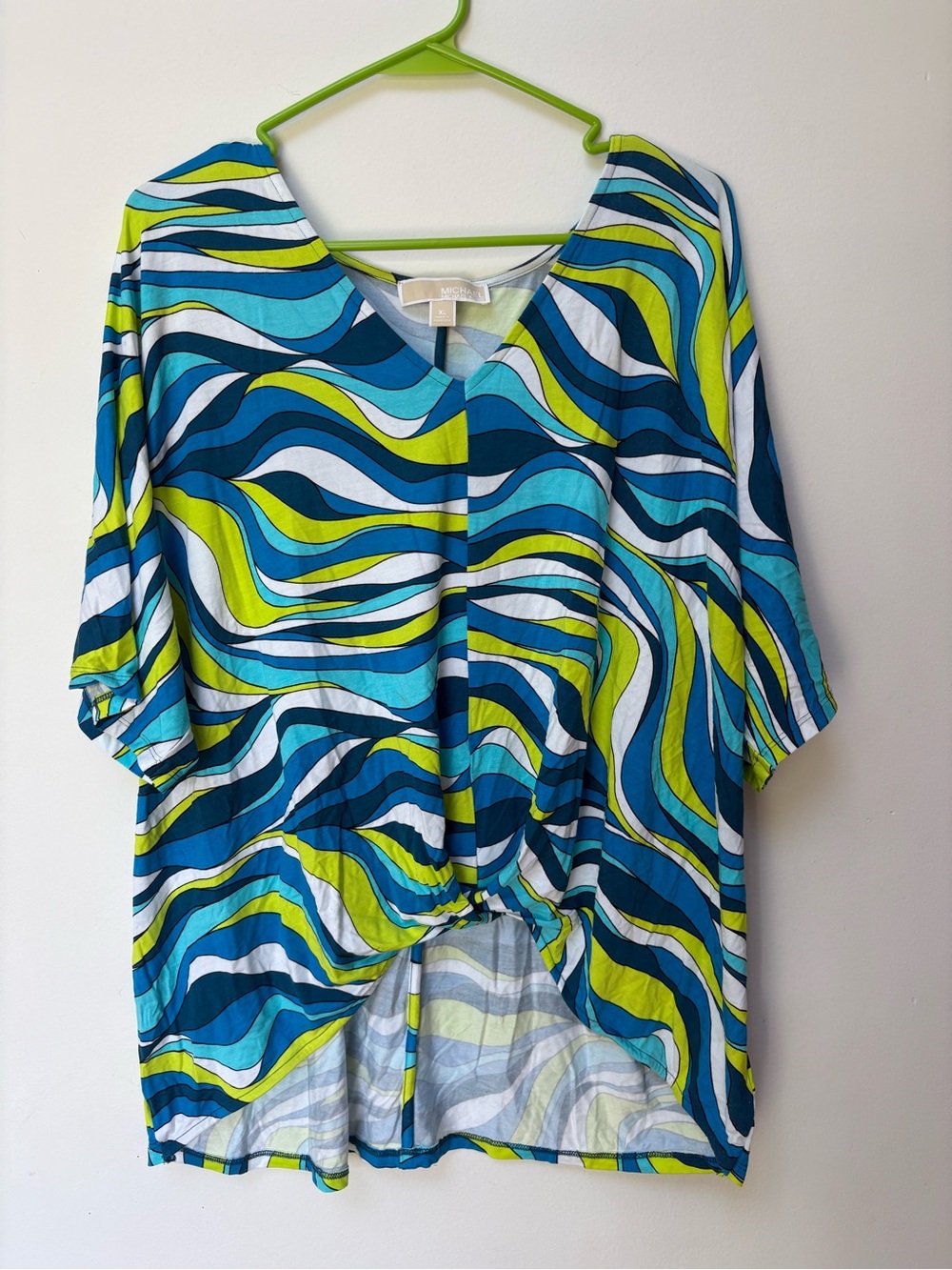 Michael Kors Color Multi Tie Front Blouse